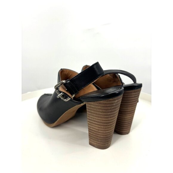 Madewell Black Platform High Heel Slingback Clogs 8.5 - Picture 2 of 4